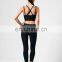 GAEANER black crop moisture wicking organic cotton padded sports yoga bra