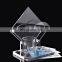 Creative Clear Tabletop Acrylic Business Name Card And Pen Display Holder With Pocket for Office Table