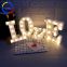 DIY Letter Symbol Sign Heart Lighting Plastic LED marquee letters Wedding Valentine's Day Confession propose marriage Party Decorations