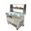 10 fruit container double pan Thailand Rolled Fried Ice Cream Machine / Instant Ice Cream Rolls Machine