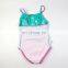 Silver Heartshape Muti-color Pretty One Piece Swimsuit Kids Swimwear Baby Swimsuit