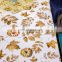 Autumnal Breeze Shimmer Fall Yellow Leaves Damask Printed Fabric Wholesale Tablecloth Table cloth