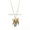 New Arrival High Quality Red Druzy Tassel Pendant Necklace EX03-0024