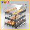 3-shelf clear acrylic bread display cabinet/rack/shelves