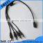 5.5mm x 2.1mm 1 Female to 4 Male DC Power Splitter Cable 0.4m