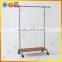 Clothes display rack with wheels
