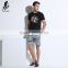 Wholesale cheap fashion round collar black t shirts for boys and men