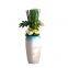 Mediterranean European Elegant Morandi Blue White Tall Ceramic Vase For Hallway Decor