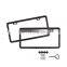 2pcs/set Matte Black Powder Coated Aluminum Black Screw Caps Motorcycle Car License Plate Frame