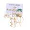 Wholesale 6pcs weekly amazon hot sell acrylic artificial pearl hoop earrings for kids circle tassel woman earrings set