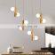 Creative personality simple solid wood magic beans pendant light for decorate