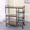 K&B metal storage rack shelf with drawer multifunctional storage racks holders with wheel