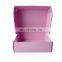 customize pink mailer post corrugated box package rose gold folding board paper box
