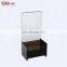 acrylic suggestion drop box with lock and sign display acrylic donation container