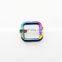 Factory Square Iron Metal Slider Fashion Rainbow Adjuster Buckle For Dog Collars Bag Parts