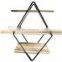 New Design Modern Home Creative Decoration For Home Book Normal Size Metal Iron Black Wood Wall Shelf Storage Rack