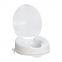 Commode Chair - Raised Toilet Seat with Lid, White, 2/4/6-Inches