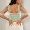 U Hem Gym Longline Sports Crop Tops Wide Straps Gym Custom Logo Square Neck Fitness Bras 78nylon 22spandex