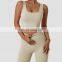 Female Fitness Wear Recycled Nylon Fabric Women Sportswear Outfit Set Gym Fitness Running Two Piece Bra Yoga Suit Set