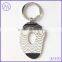 Heart crystal zinc alloy keychain