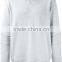 China wholesales zip detail mens plain heather grey pullover sweatshirt without hood