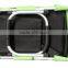 3-4 people foldable green picnic basket with front pocket