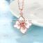 [vogue & Fashionable] Flower Pendant Link Chain Necklace Quality Choice