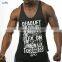 Factory directory 100% cotton printing logo mens gym tank top wholesale stringer singlet