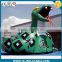 Cold air foorball,baseball Inflatable mascot snake tunnel for sports games/inflatable mascot tunnel