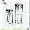 LC-76087 Set of 2 Metal Round Shape Flower Pot Stand