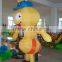 Yellow inflatable bee moving cartoon