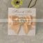 Hot sale elegant & charming embossed paper wedding invitations with orange ribbons & pearl decorations