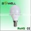 220-240V 45*H78mm E14/E27 2835SMD 3W 230-280Lumen Ceramic CE RoHS indoor LED light Bulbs