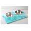 Colorful Double Pet Stainless Steel bowls pet dinner feeder and drinker bowls                        
                                                Quality Choice