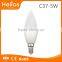 2016 New design C37 Fashion 5w led candle lamp dimmable led bulb e14 led candle light                        
                                                Quality Choice