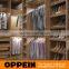 Luxury Villa Wood Grain Walk-in Closet Design Wardrobe for Home Furniture