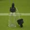 30ml 50ml 60ml 100ml 120ml black glass eye dropper bottle