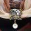 vintage antique brass plating colour metal alloy enamel flower shape scarf ring