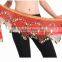 2016 High Quality Women Belly Dance Velvet Belts Chains Cheap Belly Danceing Coins Hip Scarves for Sale