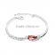 Latest design hot sale 2015 trends plated pure silver bracelet