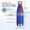 New Thermos Vacuum Tumbler Vacuum Flask 17 oz Cola Shaped Blue Insulated Double Wall Vacuum Stainless Steel Water Bottle