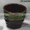 Round custom small glazed flowerpot