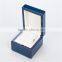 Custom logo high glossy blue jewelry box with LED light