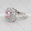 Stylish Amethyst Purple Crystal Ring Party Engagement Wedding Rings for Women Platinum Plated Women Rings