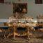 royal classic furniture - Handwork Gilding golden foil royalty dining table