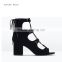 2016 fashion fancy model summer chunky heels woman sandals new design