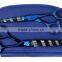 Titanium Blue Color Barber Scissor & Thinning Scissor Set 6.5" With Leather Case Packaging