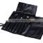 black 7 piece cosmetic make up brush set roll case