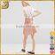 Wholesale fashion classic pinafore design stretch insert to back crossed back straps dress for women                        
                                                Quality Choice