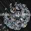 Silver Rectangular Crystal Light Home Chandelier with Crystal Balls